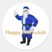 Chanukah feliz pegatina redonda