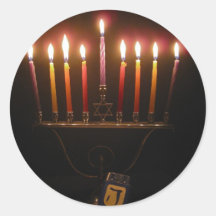 ¡Chanukah feliz! Pegatina Redonda
