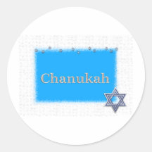 chanukah pegatinas redondas
