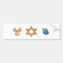 Chanukkah feliz pegatina de parachoque