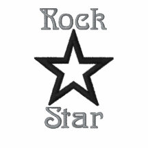 Chaqueta bordada estrella del rock