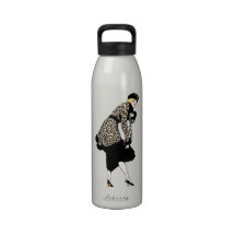 Chaqueta del estampado leopardo de la mujer del ar botella de agua