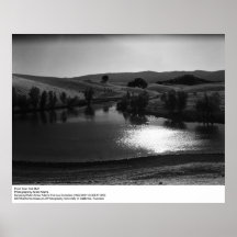 Charca cerca del pen¢asco rojo de Ansel Adams Posters