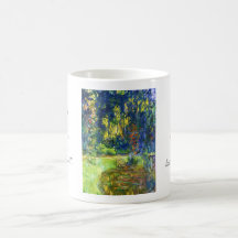 Charca Claude Monet del lirio de agua fresco, viej Tazas