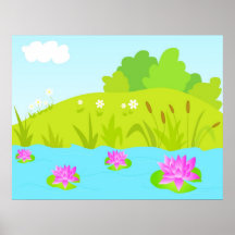 Charca de Lotus Posters