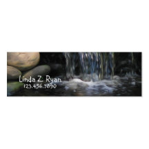 Charca pintada en un jardín del agua tarjetas personales