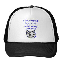 Charla a su gato sobre catnip gorra