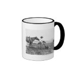 Charles Belden con el caballo y el cráneo Taza