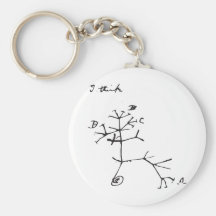 Charles Darwin - pienso (el negro) Llaveros Personalizados