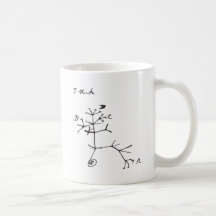 Charles Darwin - pienso (el negro) Tazas