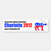 Charlotte 2012 pegatina de parachoque