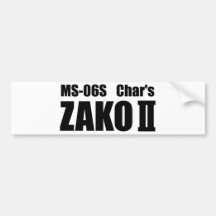 Char's ZAKO バンパーステッカー