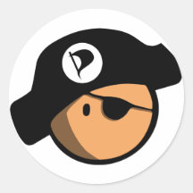 Chaval del pirata etiqueta