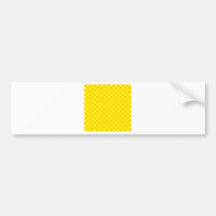 CheckeredLarge-Yellow1-Yellow y amarillo de la man Pegatina De Parachoque