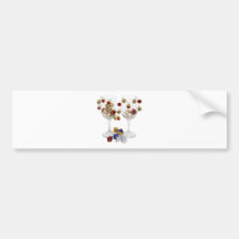 CheerfulWineGlasses053110 Pegatina De Parachoque