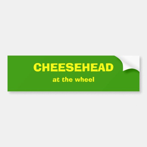 CHEESEHEAD en la rueda Pegatina De Parachoque