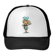 Chef de repostería de sexo femenino - camisetas y  gorra