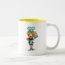 Chef de repostería de sexo femenino - camisetas y  taza de café