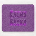 Chemo chupa humor del cáncer de la quimioterapia tapete de raton