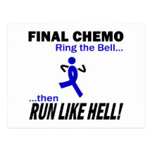 Chemo final corre mucho - cáncer de colon tarjeta postal