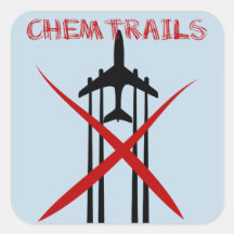 Chemtrails es incorrecto en azul calcomanias cuadradas