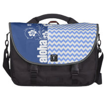 Chevron azul; Hawaiana Bolsas Para Ordenador