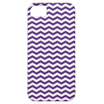 Chevron blanco púrpura moderno raya la caja del iP iPhone 5 Case-Mate Cárcasa