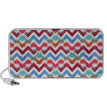 Chevron colorido loco raya el azul rosado de los z mp3 altavoces