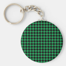 Chevron comprueba verde y negro llavero personalizado