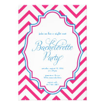 CHEVRON - invitación hacia fuera BACHELORETTE- de 