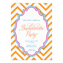 CHEVRON - invitación hacia fuera BACHELORETTE- de 