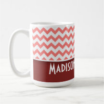 Chevron lindo; Coral Taza