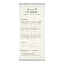 Chevron lindo raya la tarjeta del estante diseño de tarjeta publicitaria