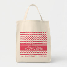 Chevron personalizó el tote del banquete de boda ( bolsa de mano