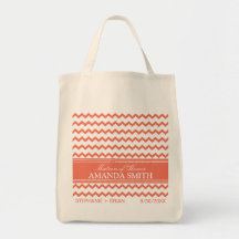 Chevron personalizó el tote del banquete de boda ( bolsas de mano