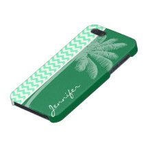 Chevron verde tropical iPhone 5 protector