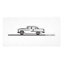 Chevy 1955 de cuatro puertas tarjetas fotográficas personalizadas