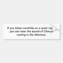 Chevys que aherrumbra en la distancia - pegatina p etiqueta de parachoque
