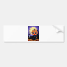 Chibi Halloween Etiqueta De Parachoque