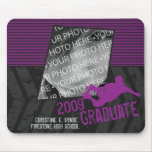 Chica 2009 del Graduado-Patinador Mousepad (púrpur Alfombrillas De Raton