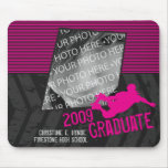 Chica 2009 del Graduado-Patinador (rosa fuerte) Mo Tapete De Raton