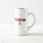 Chica 21 del cumpleaños tazas
