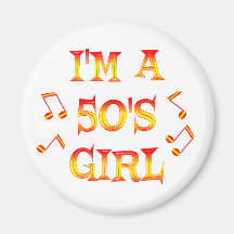 chica 50s imán