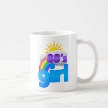 chica 80s taza de café