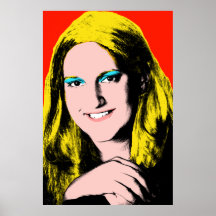Chica adolescente terminado del arte pop poster