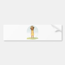 Chica afroamericano etiqueta de parachoque