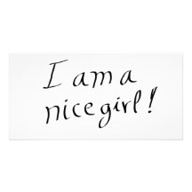 Chica agradable tarjetas fotográficas personalizadas