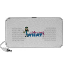 Chica artsy altavoces de viaje