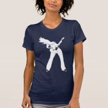 Chica blanco de la roca camisetas