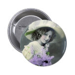 "Chica bonito con el vintage de la lila" Pins